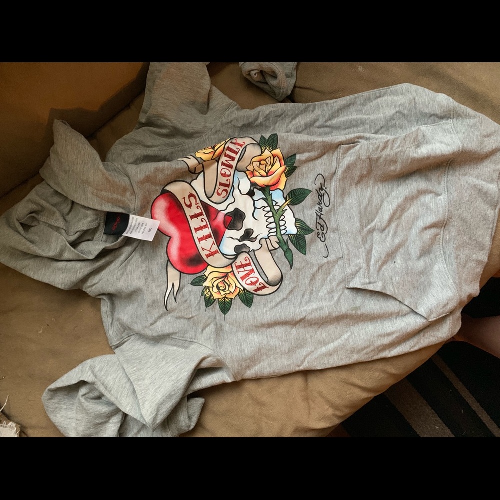 Ed hardy hooded shirt